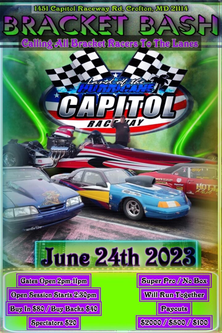 Capitol Raceway Bracket Bash June poster
