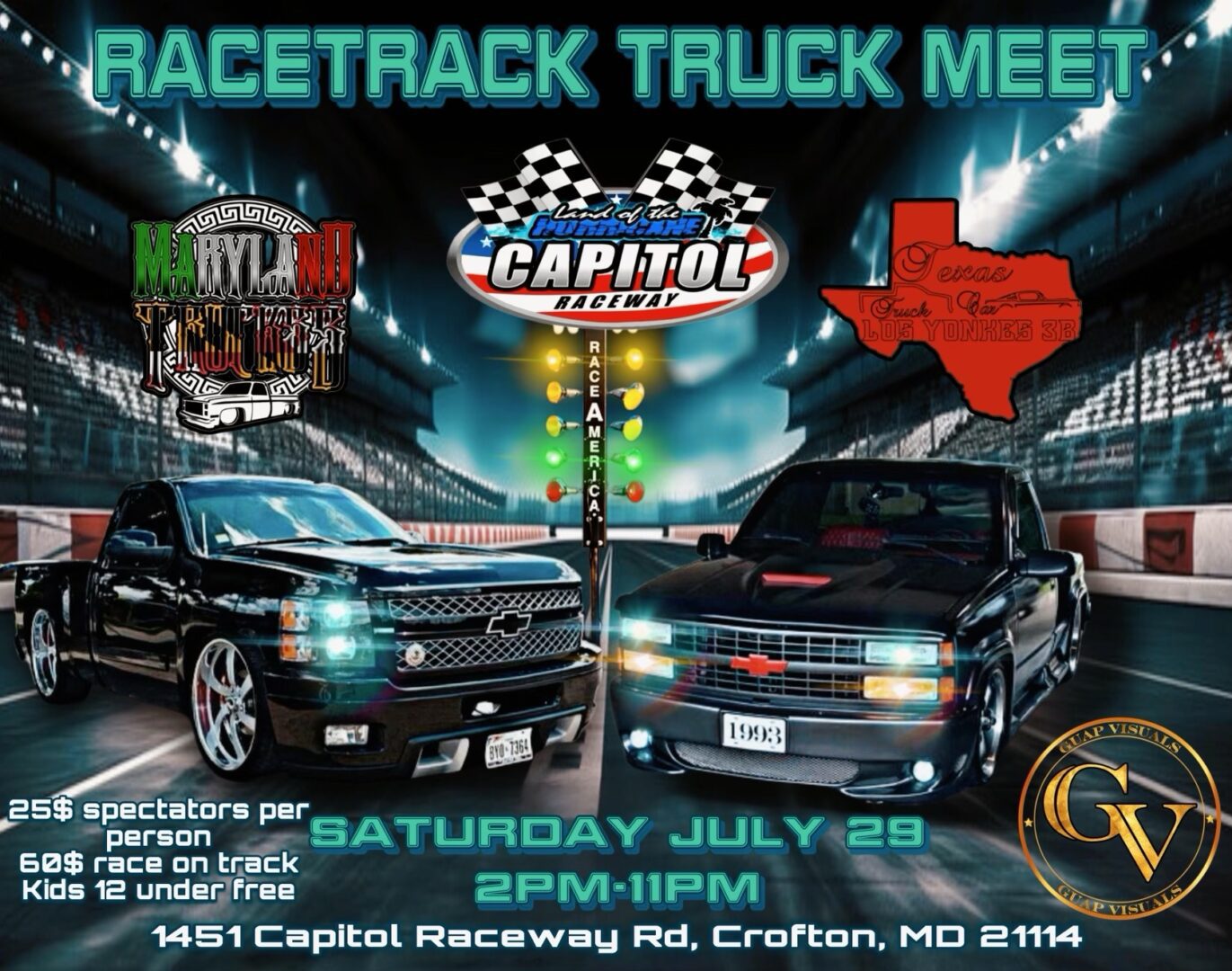 Racetrack Truck Meet Banner large size
